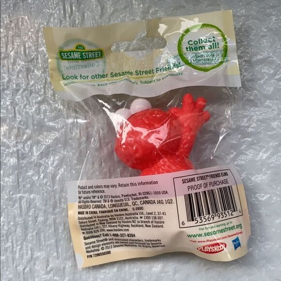 Sesame Street Elmo Friends Mini Figure Collectible Playskool 3" New Sealed - Picture 2 of 2